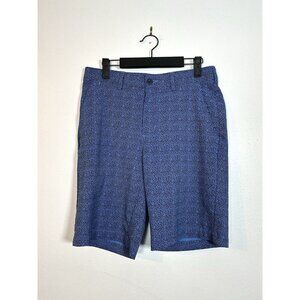 JACK NICKLAUS Golf Shorts Men's‎ Printed Size 30 Flat Front Blue Pockets Comfort